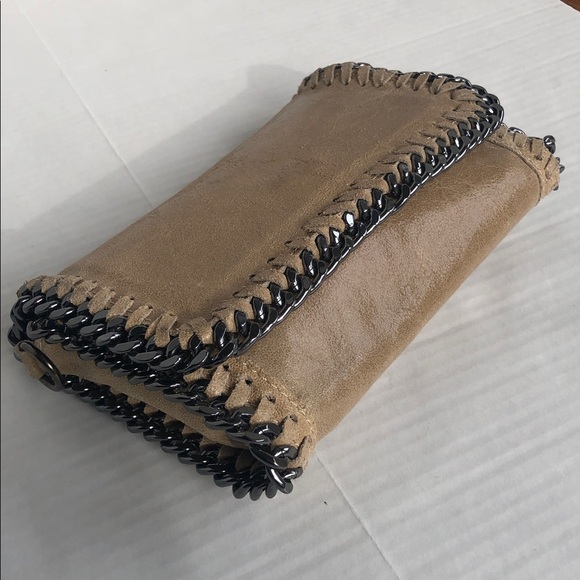 Borse In Pelle Italian Leather Crossbody Clutch, Tan - Picture 7 of 7